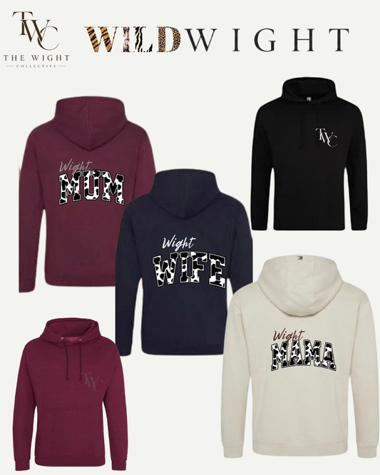 Wight Mama Hoodie — Cow Print